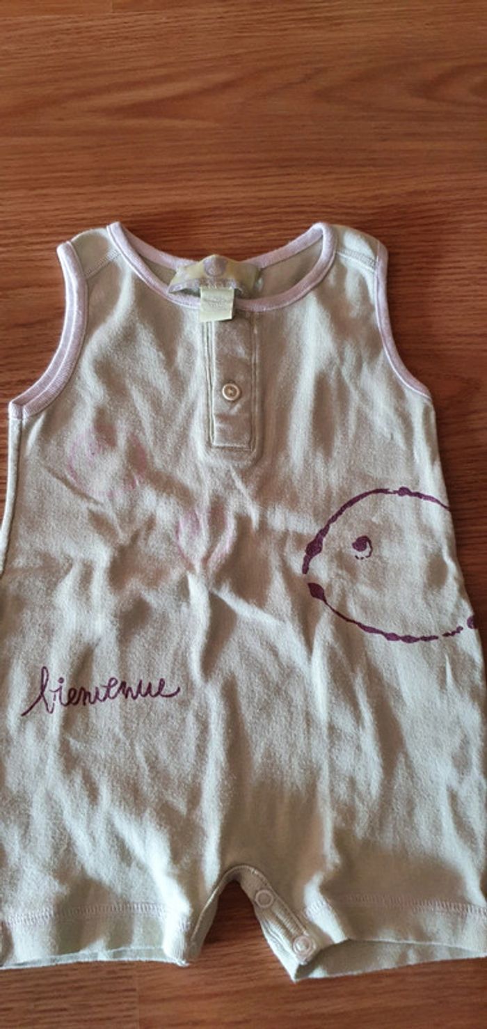 combishort ete 6 mois orchestra vert pomme