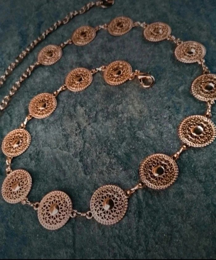 A45 ceinture chaîne de corps doré or tendance réglable - photo numéro 3