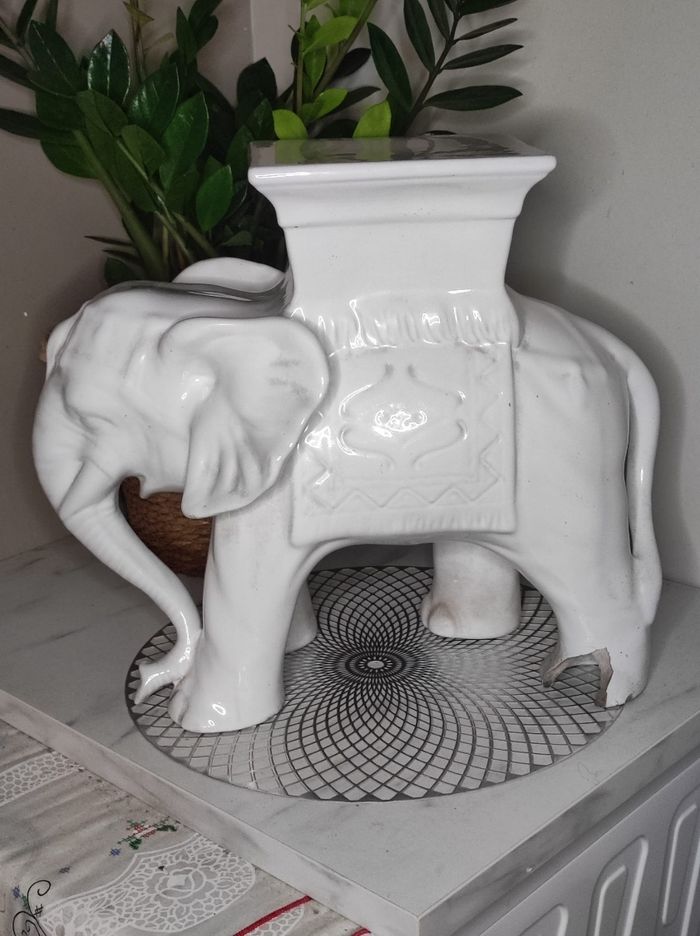 Sellette éléphant céramique vernissé - photo numéro 4