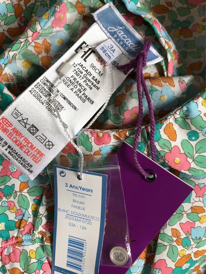 Blouse en Liberty Betsy Berry Jacadi T-3 ans - photo numéro 4