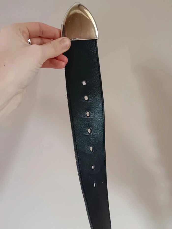 Ceinture large grosse boucle dorée - photo numéro 3