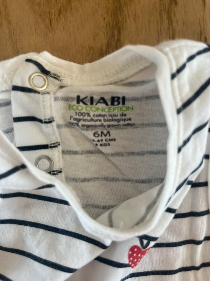Robe rayée bleu marine 6 mois – Kiabi – Neuve - photo numéro 5