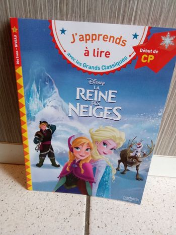 Livre j'apprends à lire, début cp, la reine des neiges, Disney