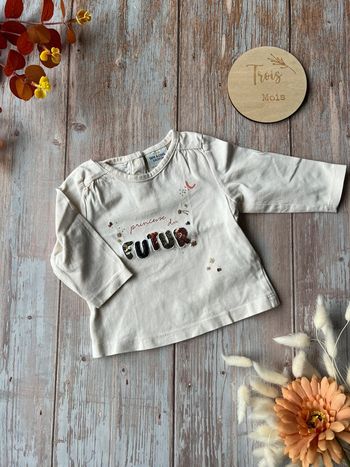 T-shirt princesse du futur 3 mois