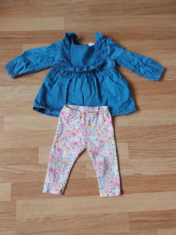 Ensemble H&M legging + chemise 12-18mois - 80 cms très bon état