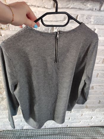 Pull à carreaux gris L
