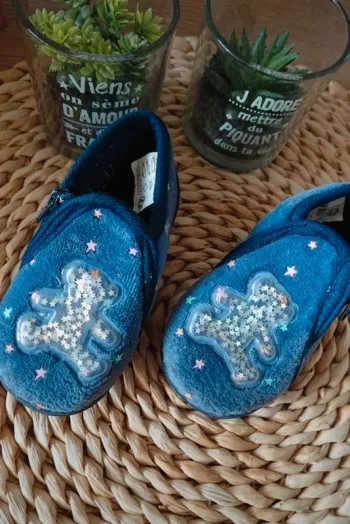 Chaussons bleu "lulu Castagnette"