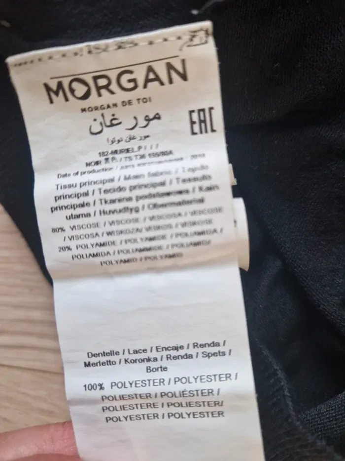 Pull Morgan noir taille S - photo numéro 5