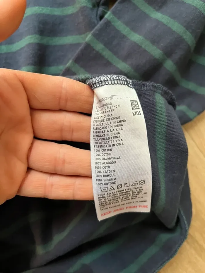 Pull à rayures en coton Uniqlo taille 11/12 ans - photo numéro 3