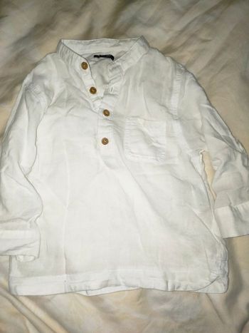 Chemise blanche fine 12 mois