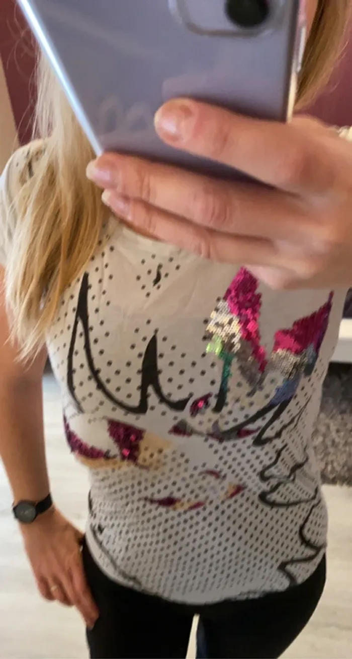 Tee shirt kookai sequins - photo numéro 3