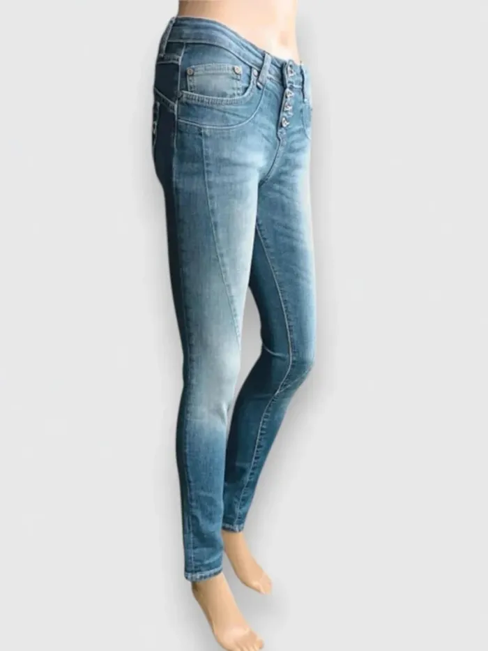 Jean PLEASE made italy ,coupe skinny ,taille basse ,texture sretch - photo numéro 6