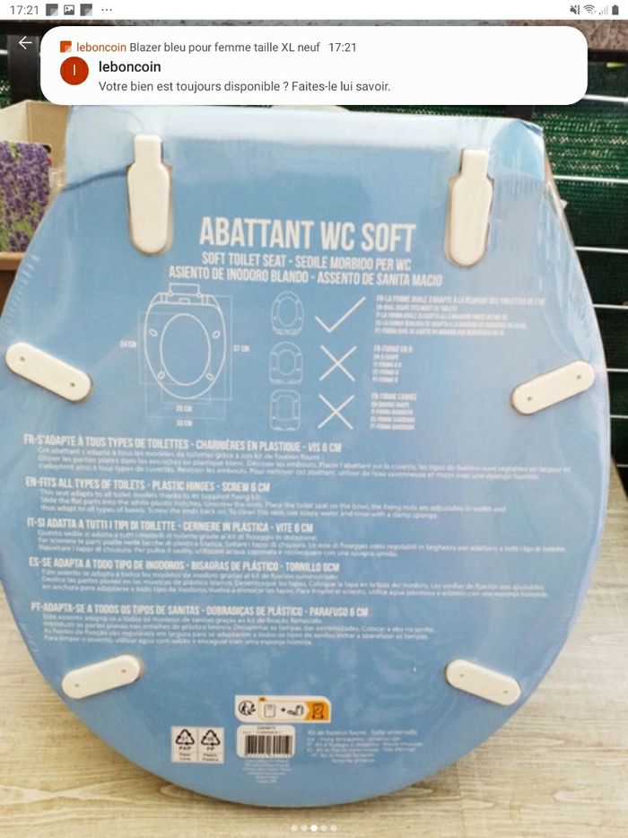 Abattant wc imprimé tropical neuf - photo numéro 2