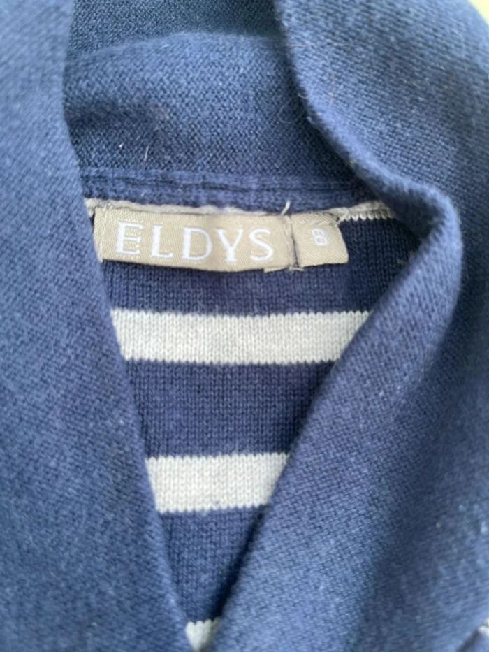 Gilet Eldys taille 8 style marin bleu gris - photo numéro 3