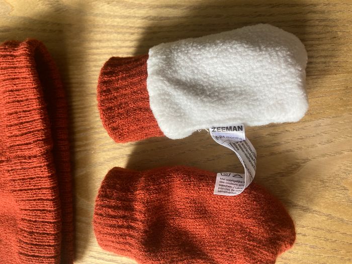 bonnet et moufles en maille petit renne bébé 6/12 mois - photo numéro 3