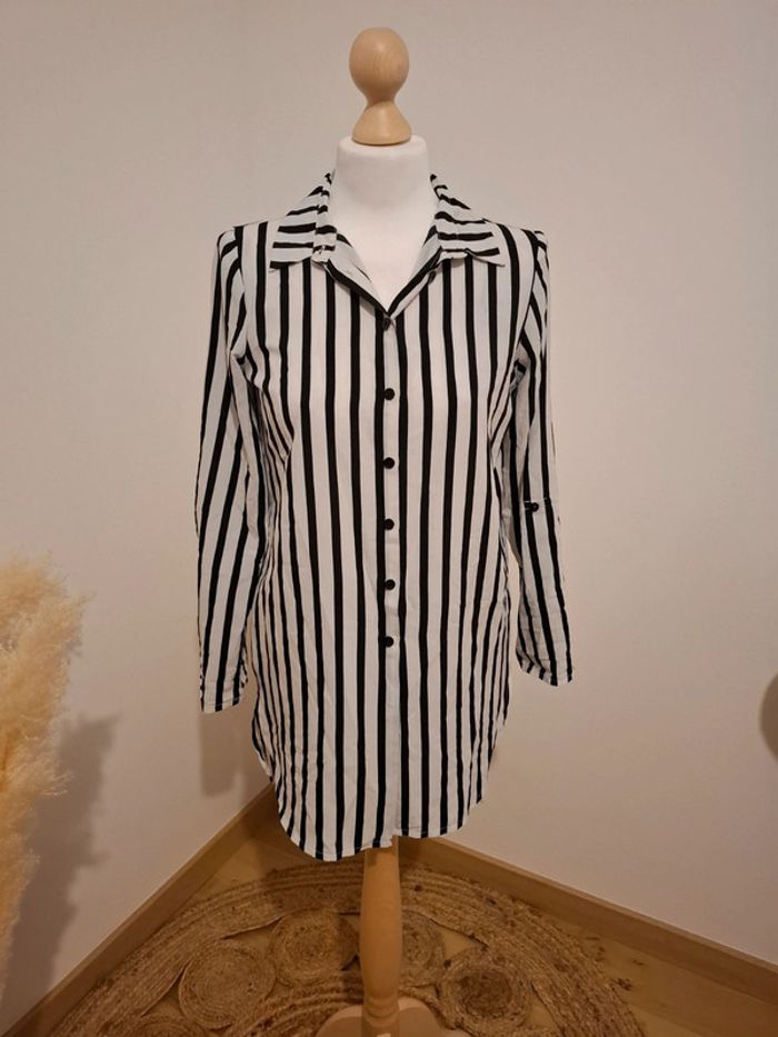 Chemise longue rayée Bel & Bo taille S 36 - photo numéro 9