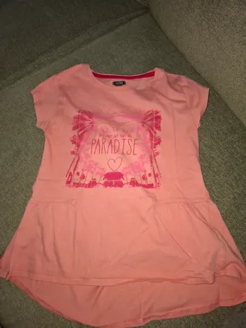 T-shirt tunique rose 8 ans