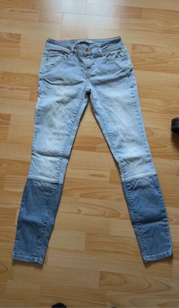 Jean slim bicolore