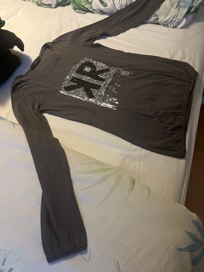 Haut paillette  gris - photo numéro 2