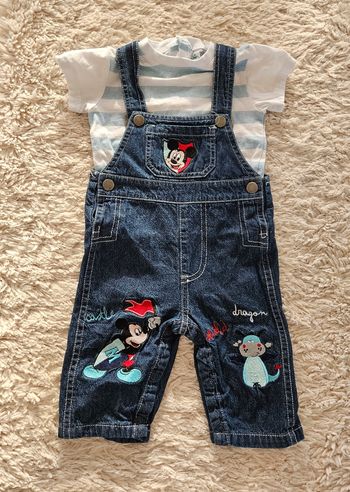 Salopette T-shirt Mickey 3 mois
