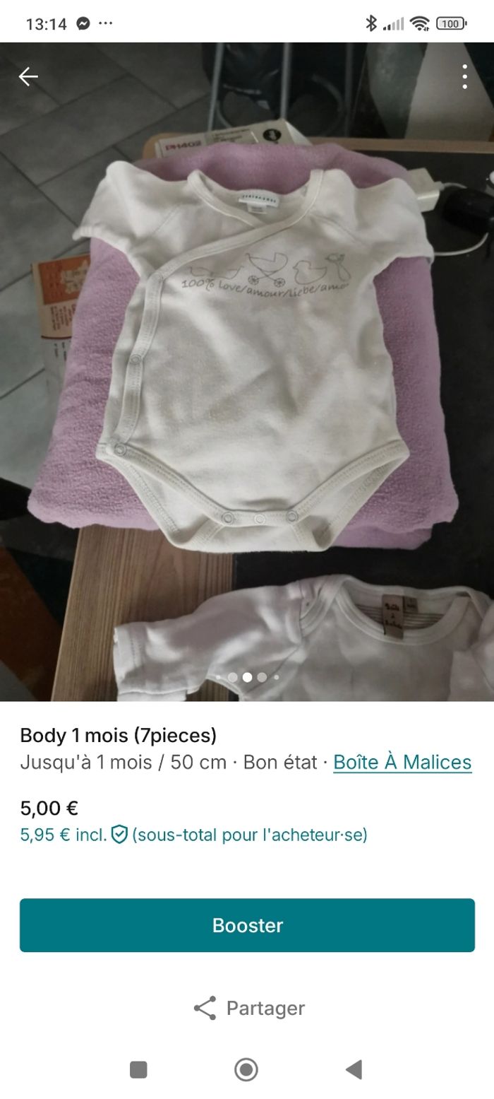 Body 1 mois (Lot) - photo numéro 4