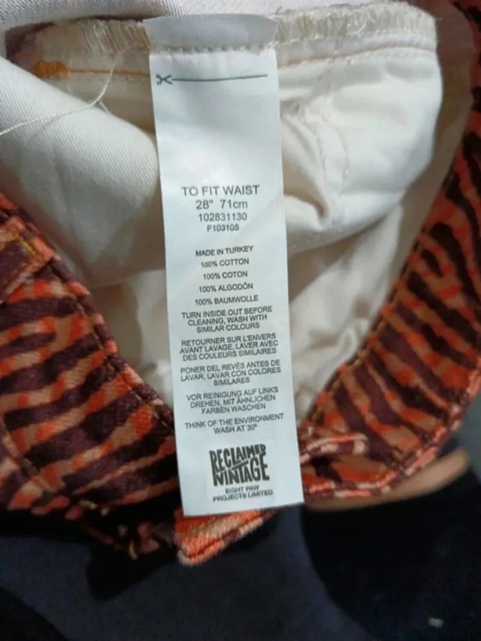 C21 pantalon imprimé Reclaimed Vintage W28 - photo numéro 4