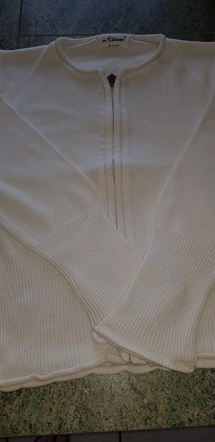 Gilet zippé blanc fille