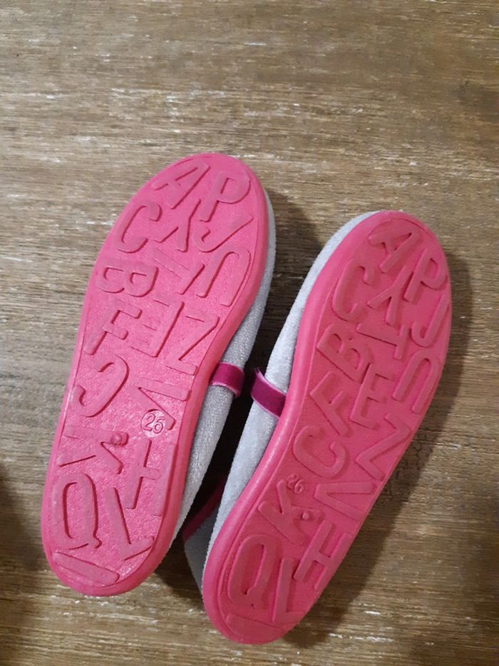 Chaussons fille 26 rose coeur ballerine été - photo numéro 2
