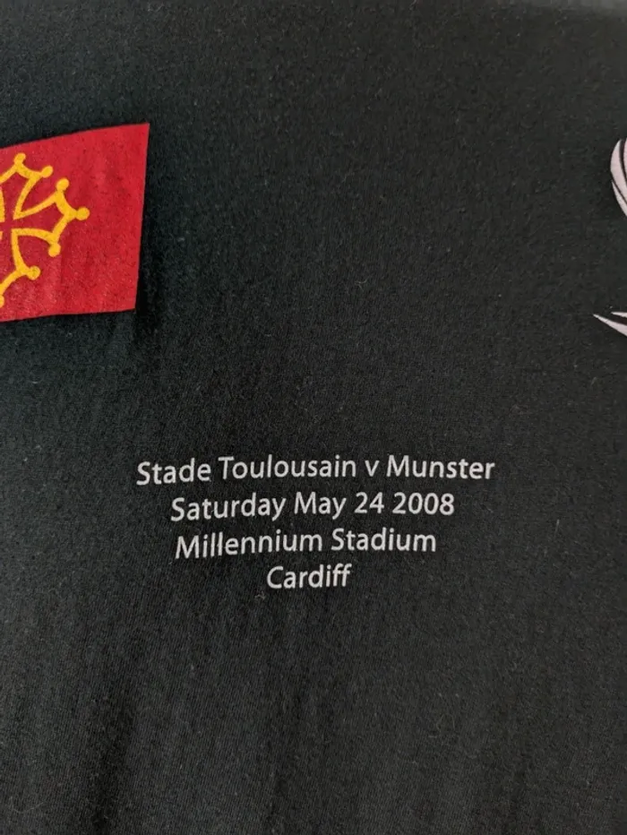 T-shirt Stade Toulousain v Munster 2008 Stadium Cardiff - taille S - photo numéro 3