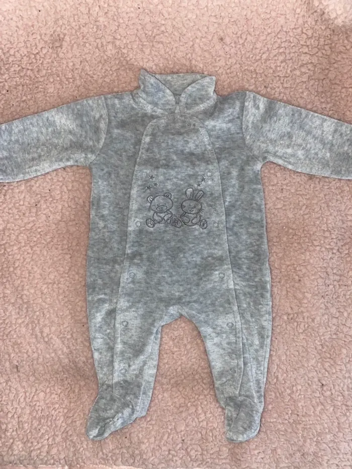 Pyjama velours mixte