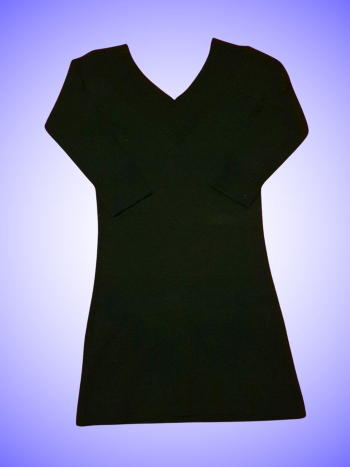 Robe Pull Col Grand V Noire Taille Unique Jennyfer - photo numรฉro 2