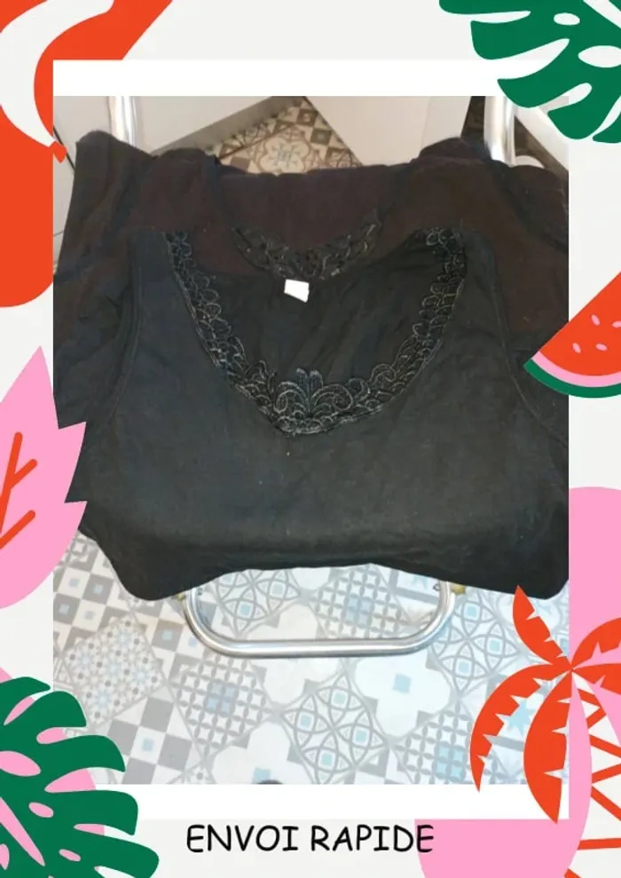 Lot de 2 jolie tricot de corps femme mode débardeur