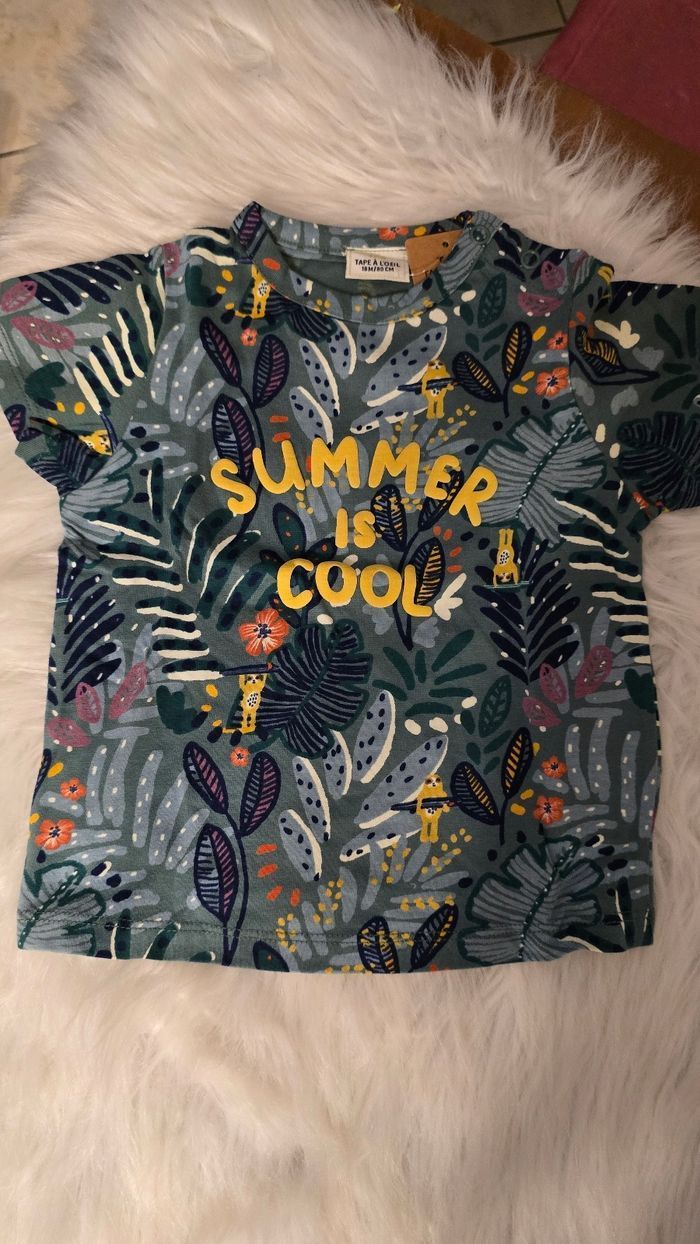 Neufs (non portés) 💙🤩.ensemble teeshirt mc et pantalon 18mois garçon 🤩💙 - photo numéro 2