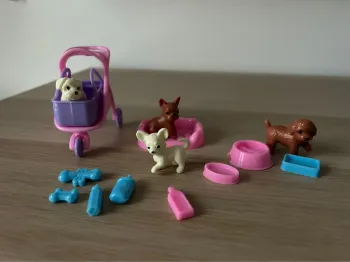 Figurine chien et accessoires