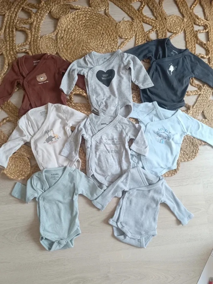 Lot de 12 body manche longue 1 mois - photo numéro 5