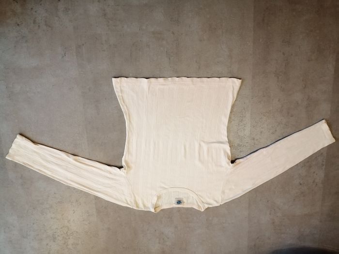 T shirt manches longues beige rosé Taille 1 CAMAIEU - photo numéro 2
