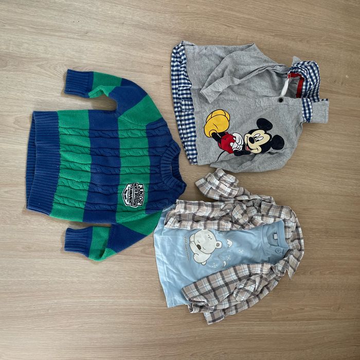 Lot de 3 chemises et pull garçon taille 6 mois