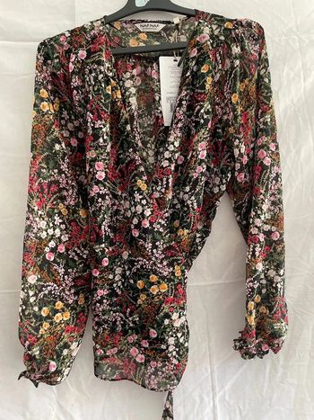 blouse Naf Naf vert foncé taille s