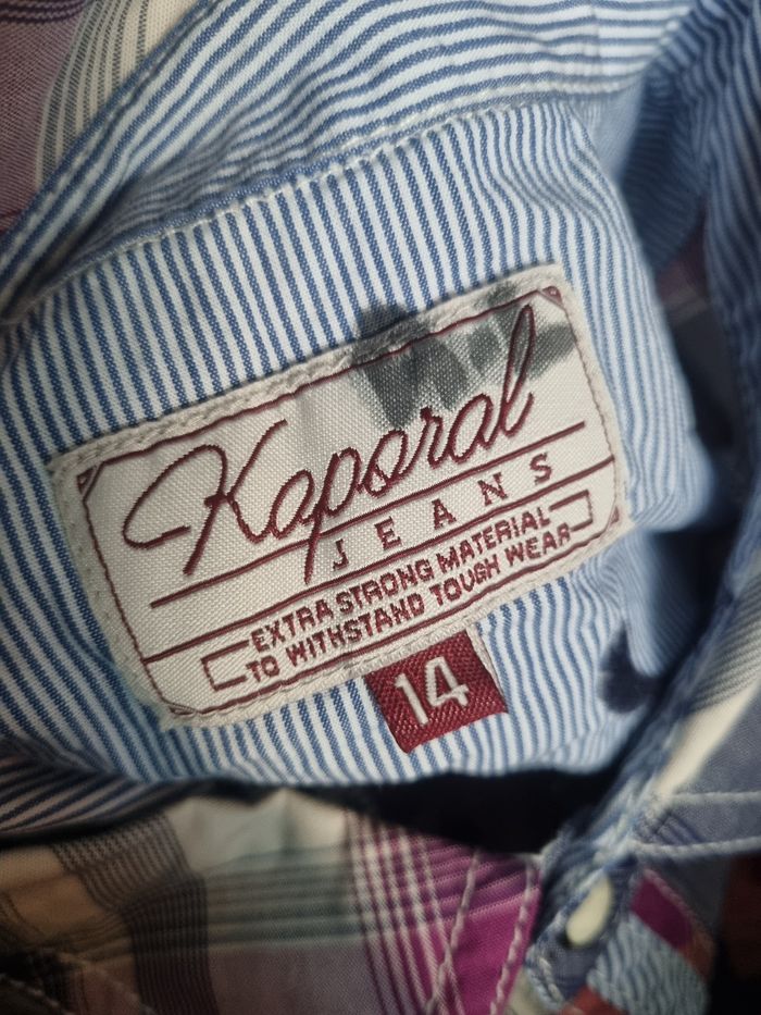Chemise à carreaux manches courtes 14ans mixte - photo numéro 7