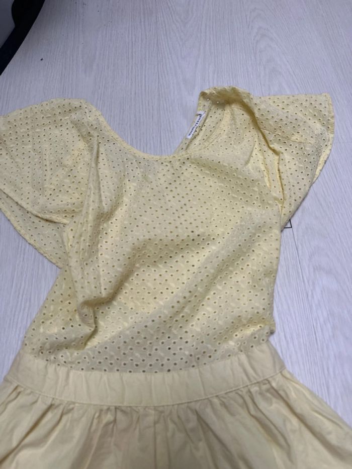 Robe jaune broderie anglaise Monoprix, 10 ans - photo numéro 2