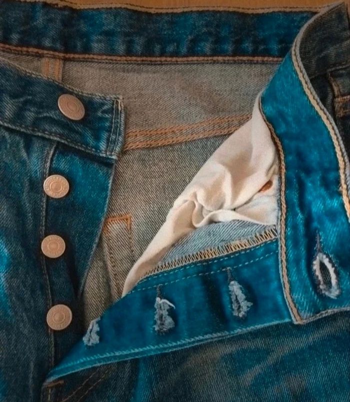 🎈Bermuda jean homme Levi's 501 bleu clair w28 taille 38 🎈 - photo numéro 4