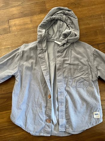 Chemise en velours grise Zara 2/3 ans