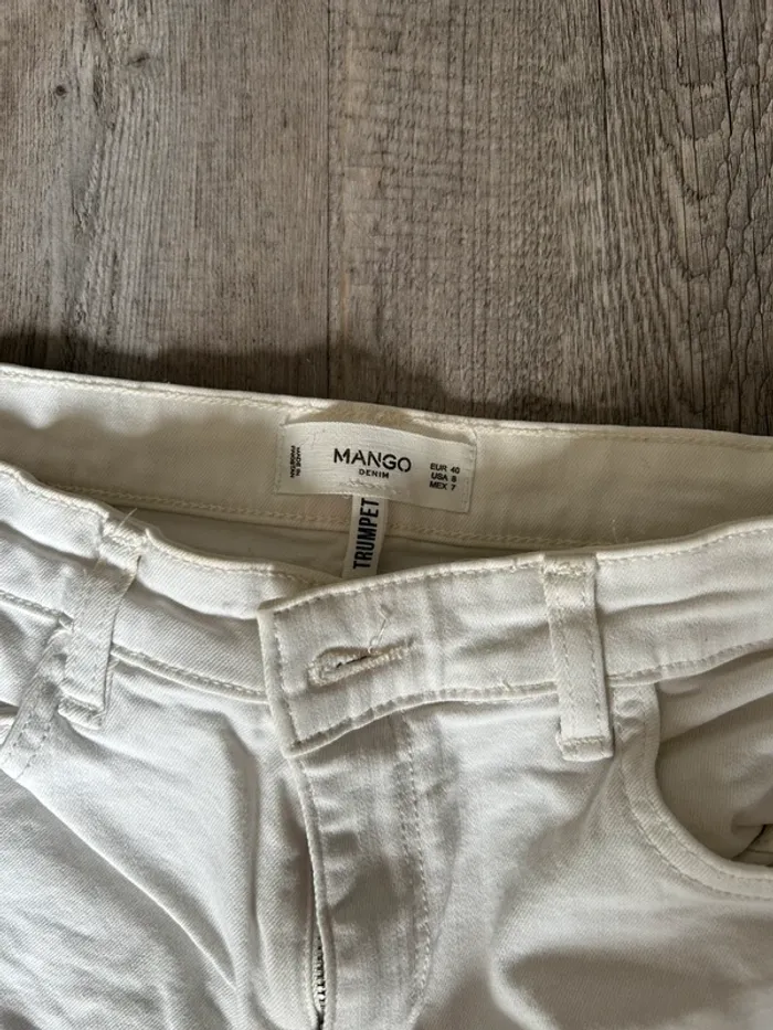Jean blanc taille basse - photo numéro 4