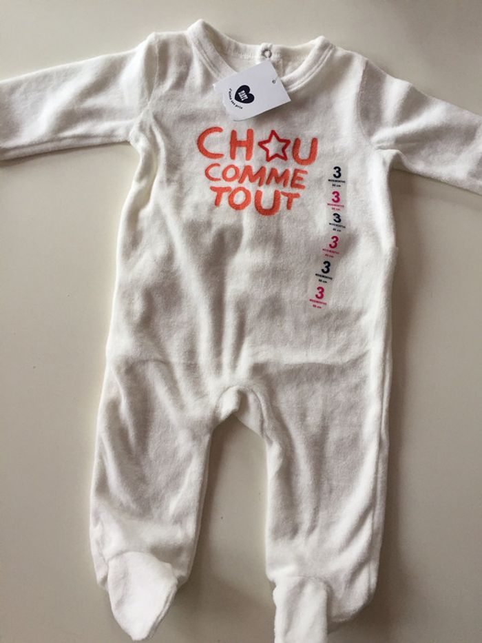 Pyjama « chou comme tout » Taille 3 mois - photo numéro 2