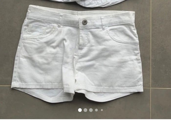 Short en jeans blanc  kiabi