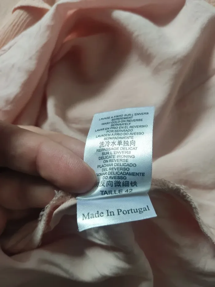 Débardeur rose poudré à bretelles noires taille 42 Cop Copine - photo numéro 8