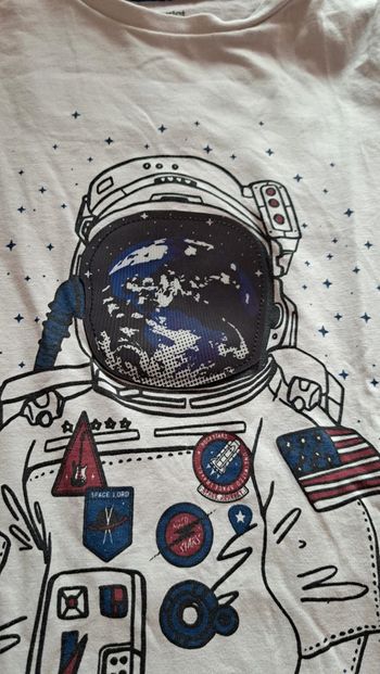 Tee-shirt cosmonaute 6 ans