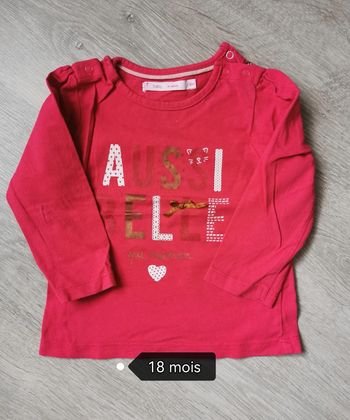 T-shirt manche longue fille 18 mois