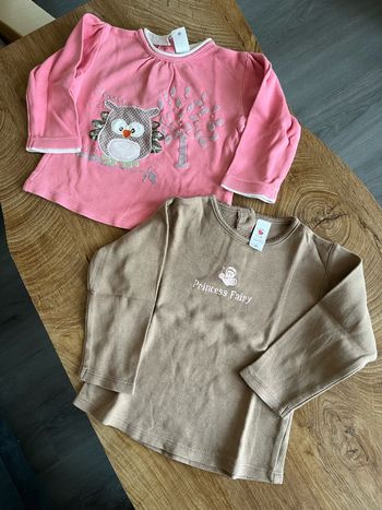 Lot 2 pulls fins fille