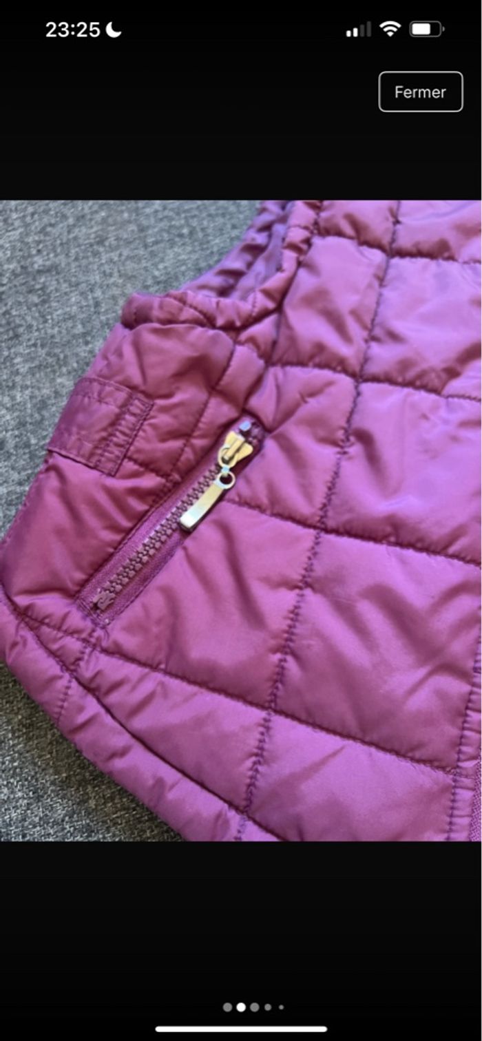 Doudoune sans manche vinyl fraise - photo numéro 3